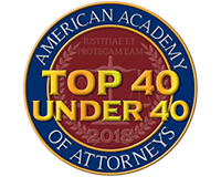 American Academy of Attorneys Top 40 Under 40 in Personal Injury